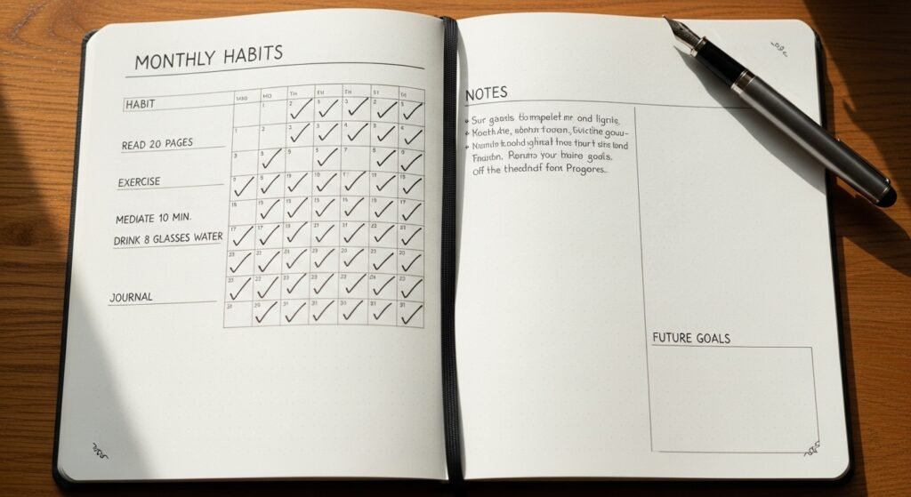 habit tracking journal for consistency by artisan anthology.
