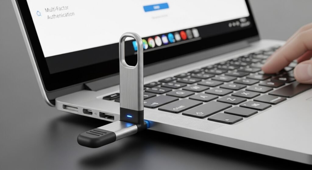 hardware security key mfa home office setup by artisan anthology.