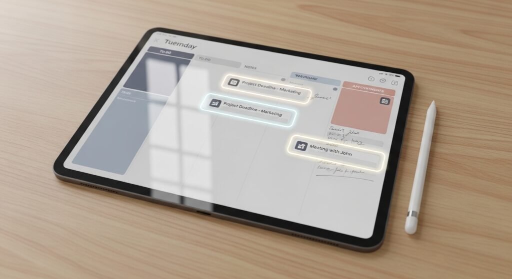 hyperlinked digital planner daily page productivity by artisan anthology.