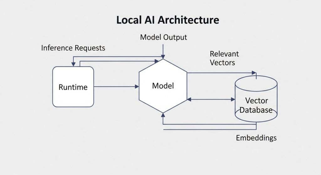 local ai architecture components diagram by artisan anthology.