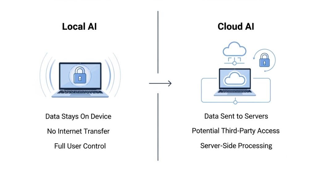 local ai vs cloud ai privacy comparison by artisan anthology.