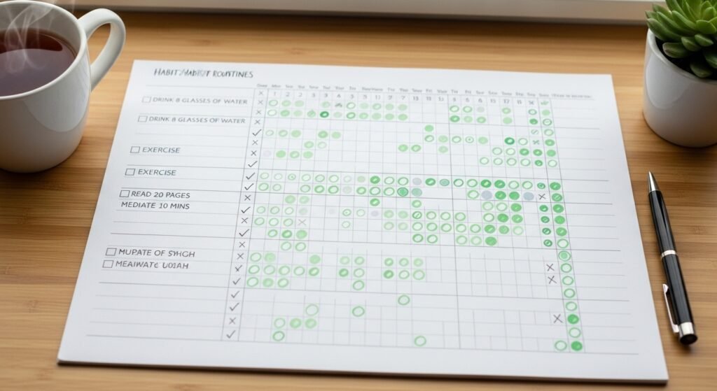 manifestation habit tracker consistency by artisan anthology.