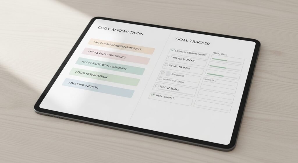 manifestation journal before and after results digital planner by artisan anthology.