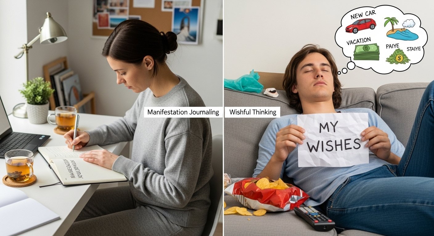 manifestation journaling vs magical thinking by artisan anthology.