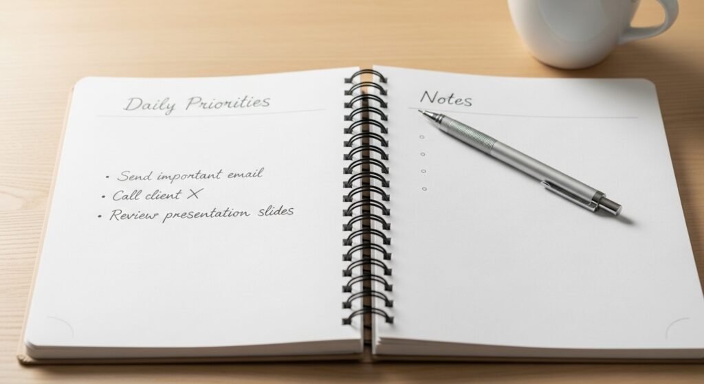 paper planner daily planning routine by artisan anthology.