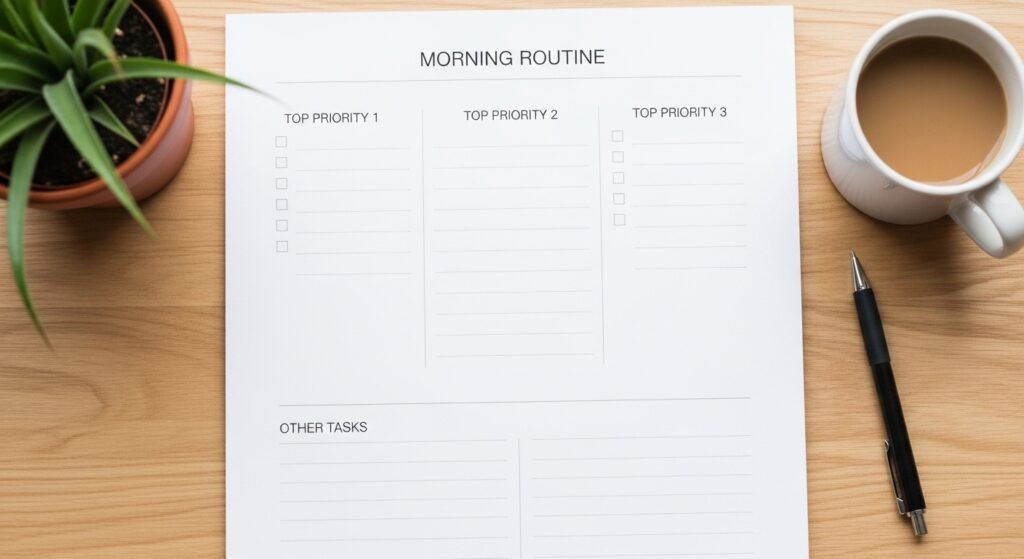 successful morning routine planner layout by artisan anthology.