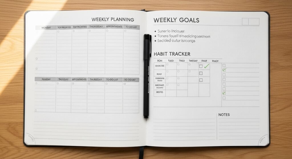 weekly planning system for consistent productivity by artisan anthology.