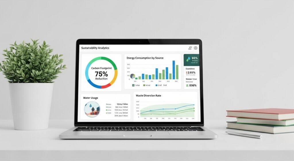 AI dashboard for reducing carbon footprint in daily life by artisan anthology.