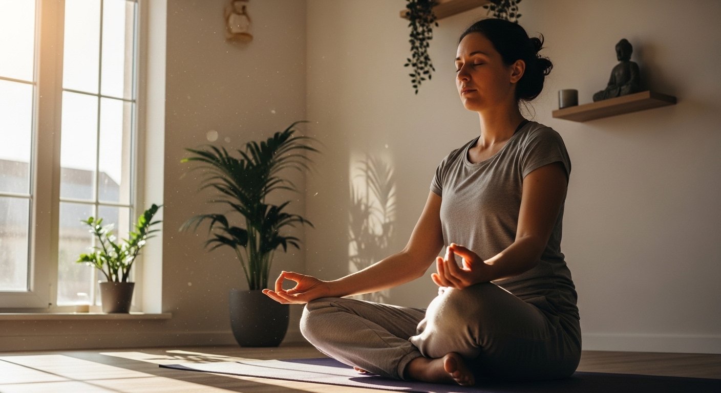 Breathwork biohacking exercise for stress control and mental clarity by artisan anthology.