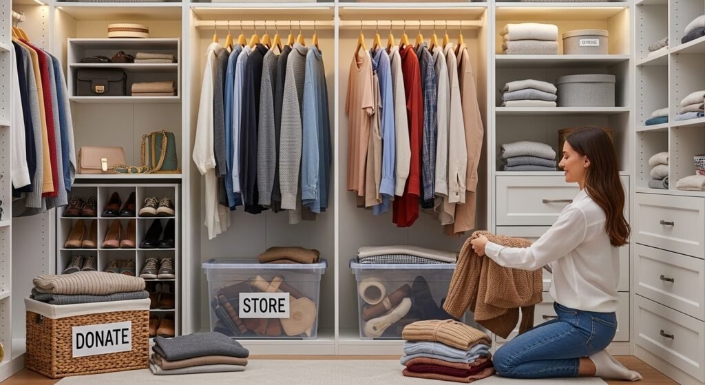 Slow fashion capsule wardrobe with neutral clothing by artisan anthology.