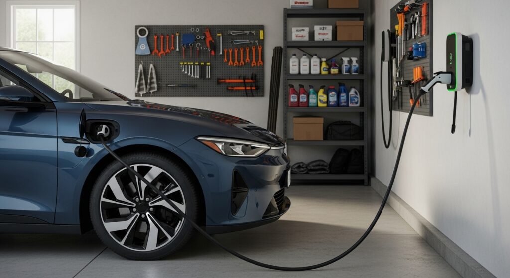 Home charging setup for electric vehicles by artisan anthology.