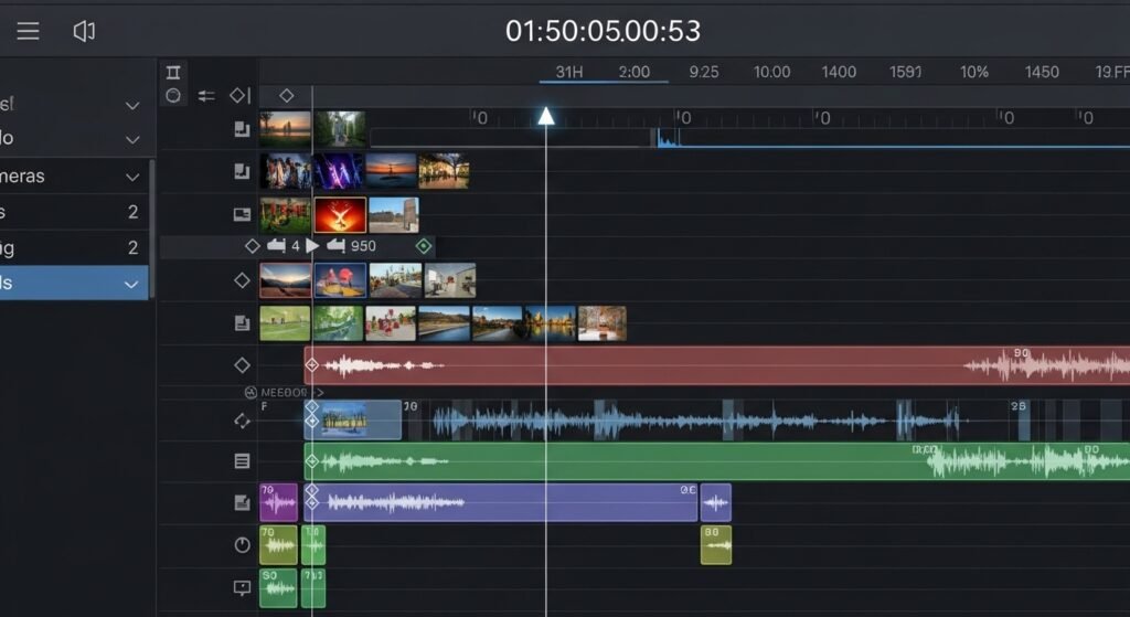 Layer-based compositing in video editing software by artisan anthology.