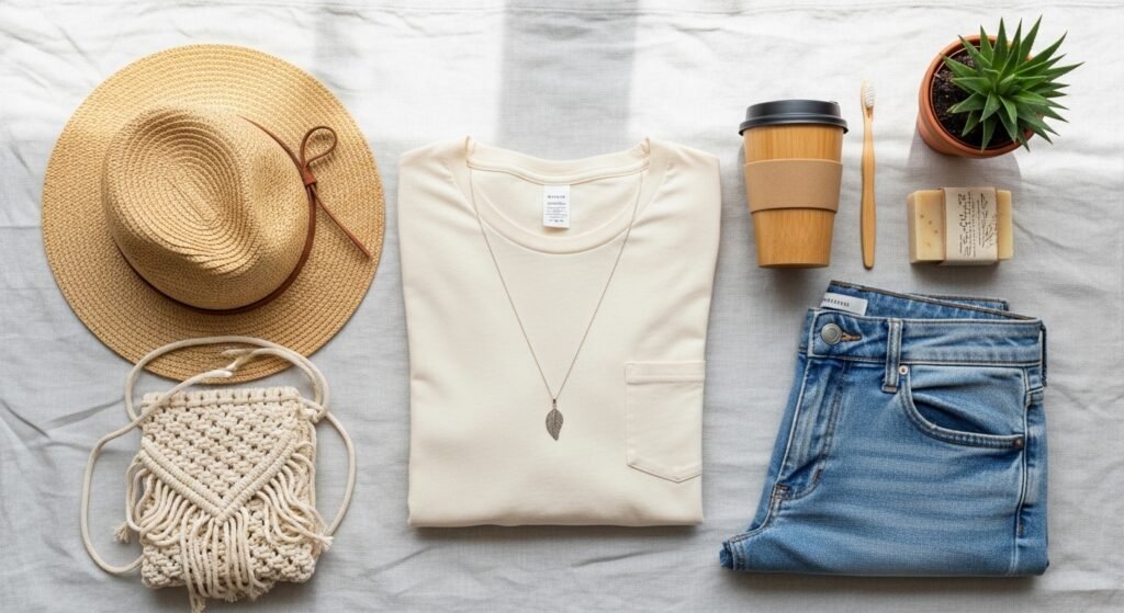 Sustainable slow fashion outfit essentials by artisan anthology.