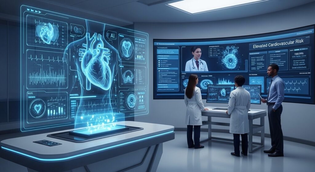 artificial intelligence predicting heart disease risk using medical data by artisan anthology.