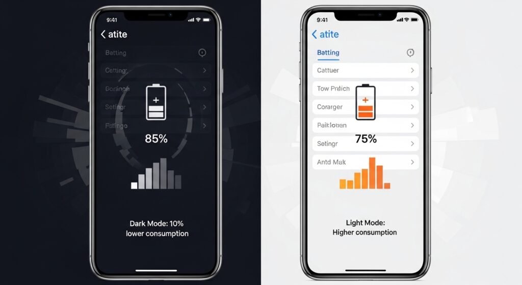dark mode improves old smartphone battery life by artisan anthology.