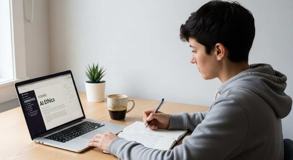 learning AI ethics online certification course by artisan anthology.