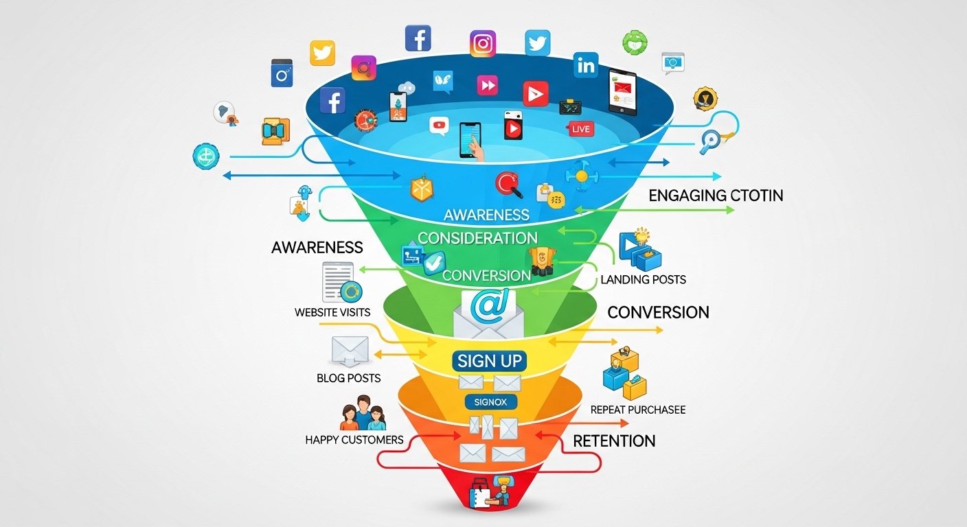 newsletter growth strategy funnel by artisan anthology.
