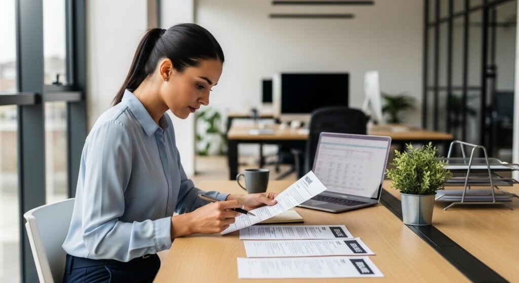 recruiter analyzing hybrid resumes by artisan anthology.