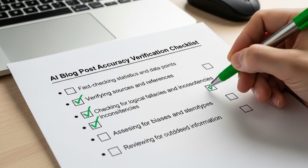 verify ai generated content step by step checklist by artisan anthology.