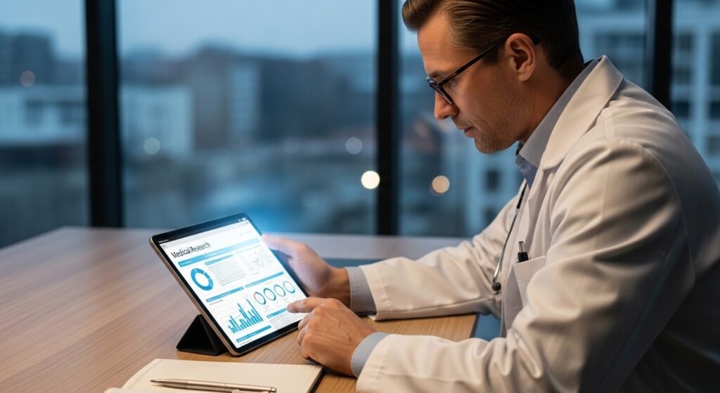 verifying medical research sources online by artisan anthology.