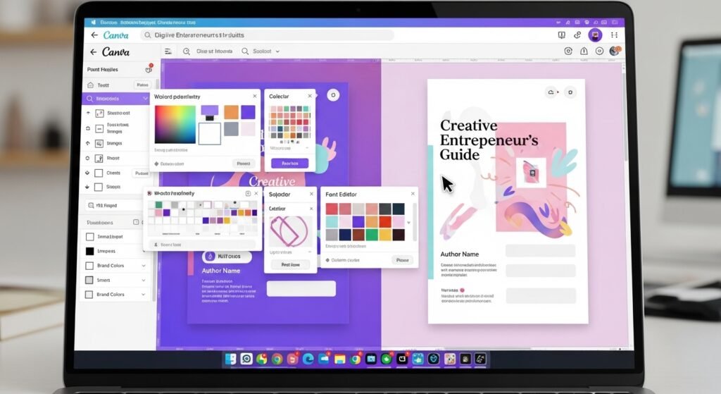 canva digital product creation process by artisan anthology llc.