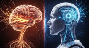 comparison between human intelligence and artificial intelligence by artisan anthology LLC.