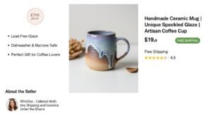 etsy seo optimized product listing example by artisan anthology llc.