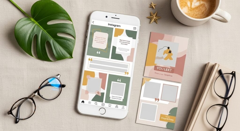 instagram canva templates social media mockup by artisan anthology llc.