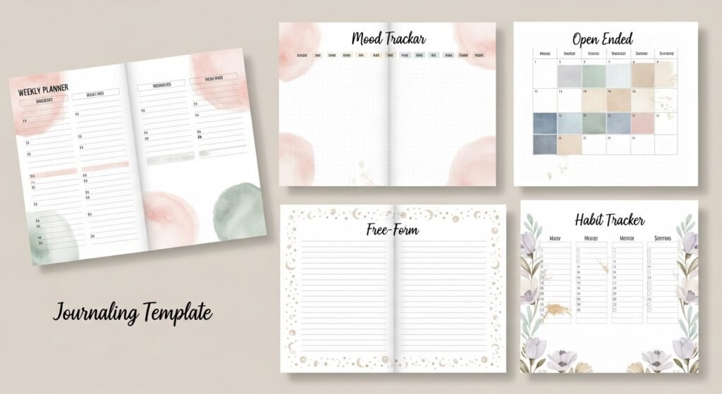 journaling template printable aesthetic design by artisan anthology llc.