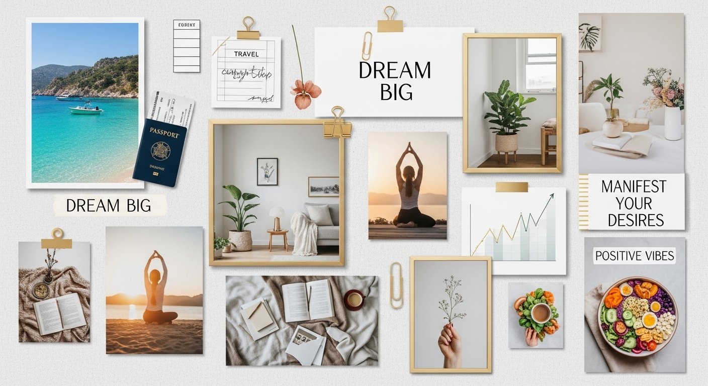 manifestation aesthetic vision board lifestyle by artisan anthology llc.