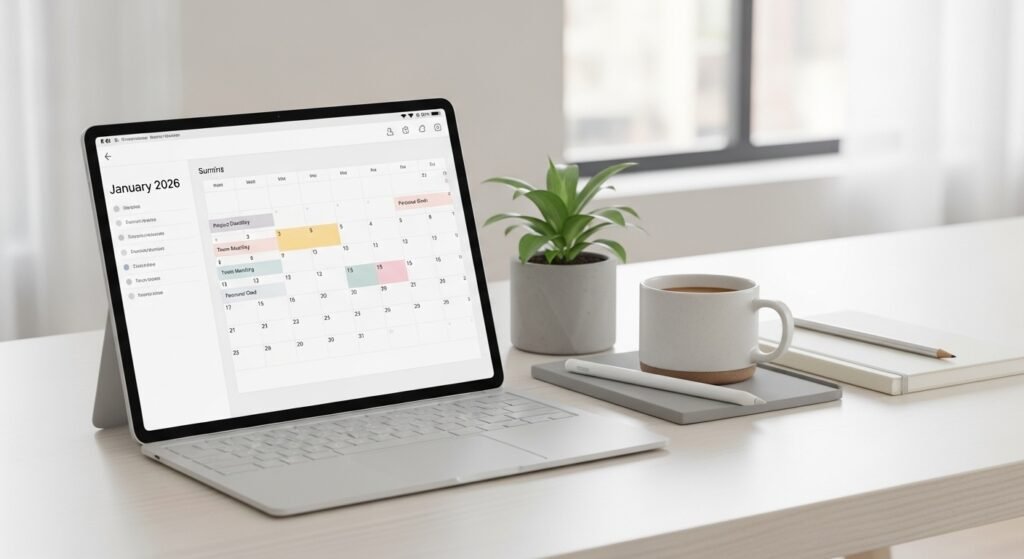 minimalist digital planner setup for productivity 2026 by artisan anthology llc.