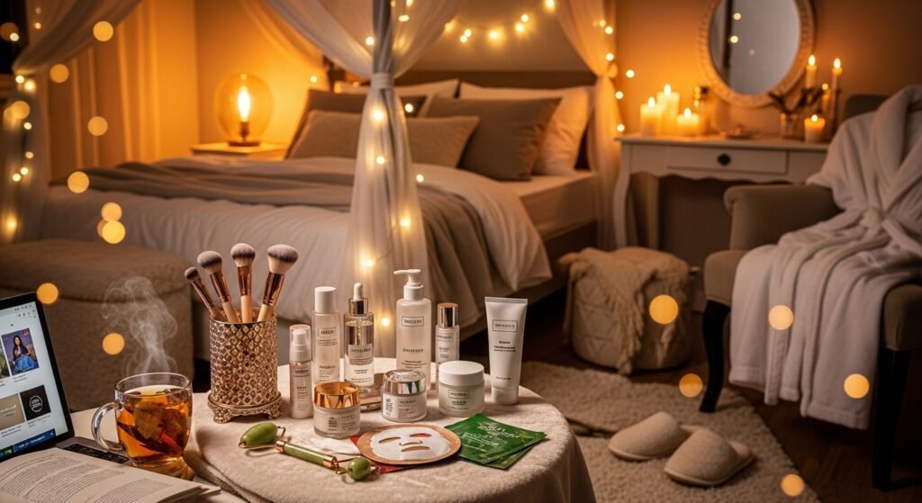 night glow up routine self care aesthetic by artisan anthology llc.