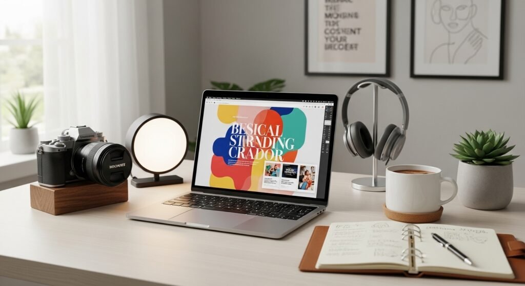personal brand content creation workspace setup by artisan anthology llc.