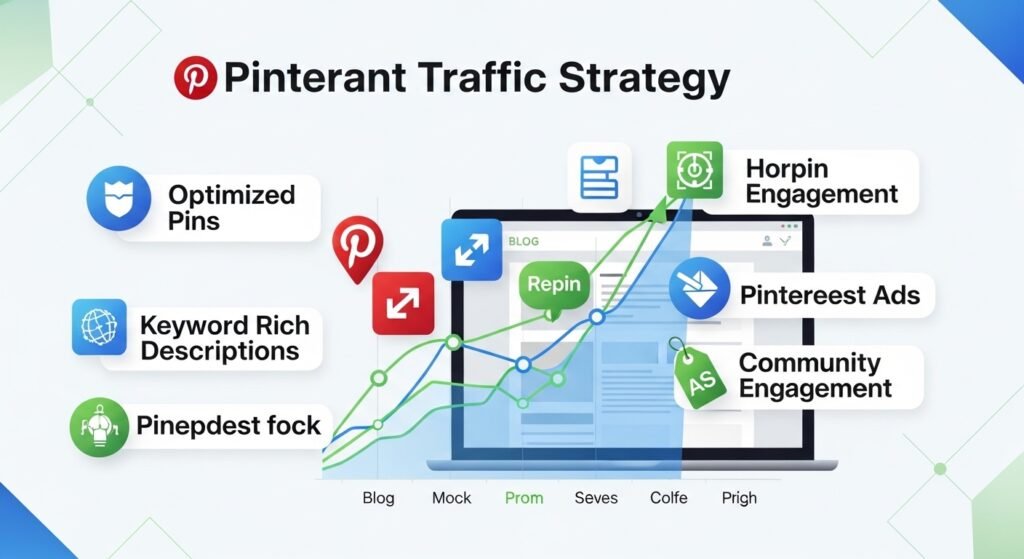 pinterest blog traffic growth strategy by artisan anthology llc.