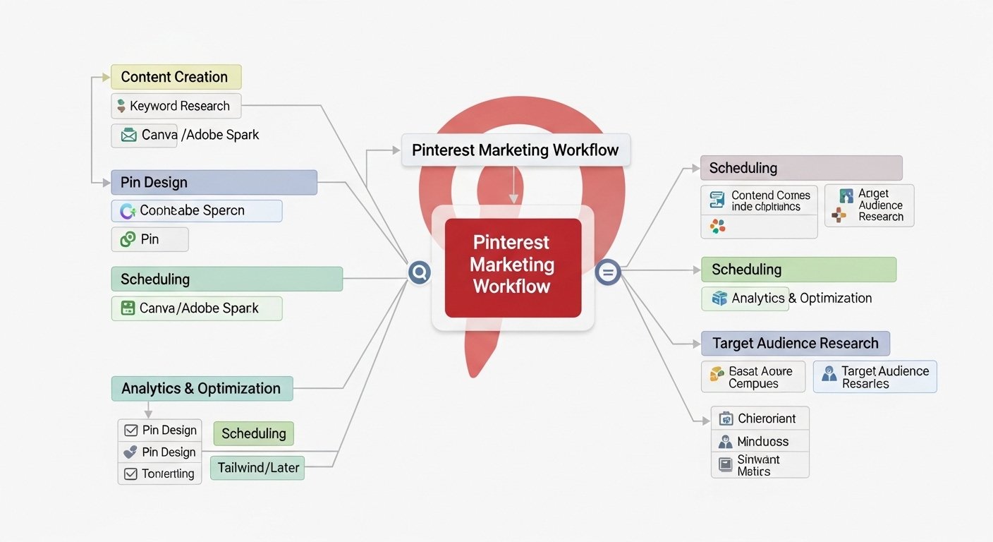 pinterest content strategy workflow system by artisan anthology llc.