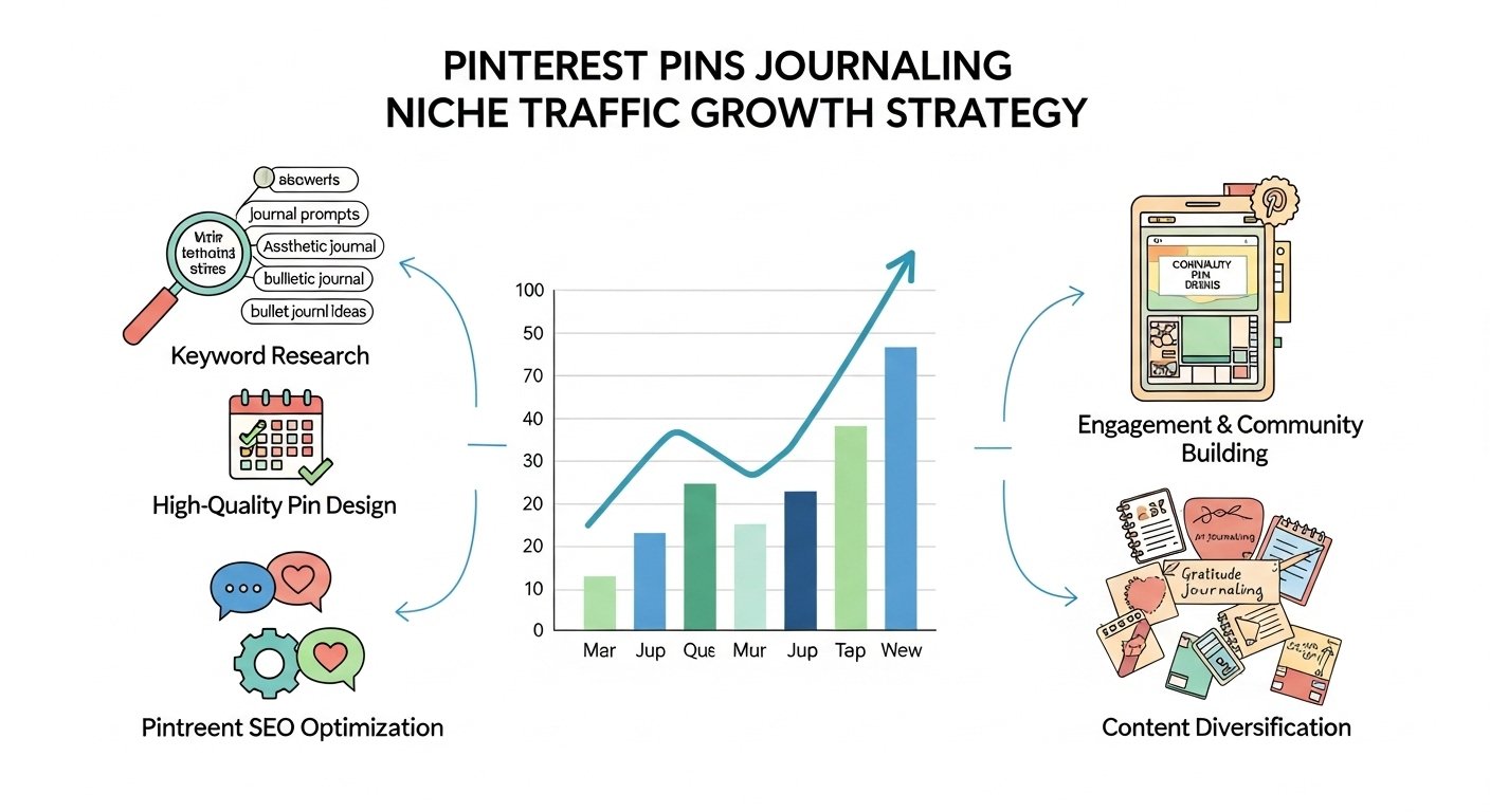 pinterest marketing journaling templates traffic growth by artisan anthology llc.