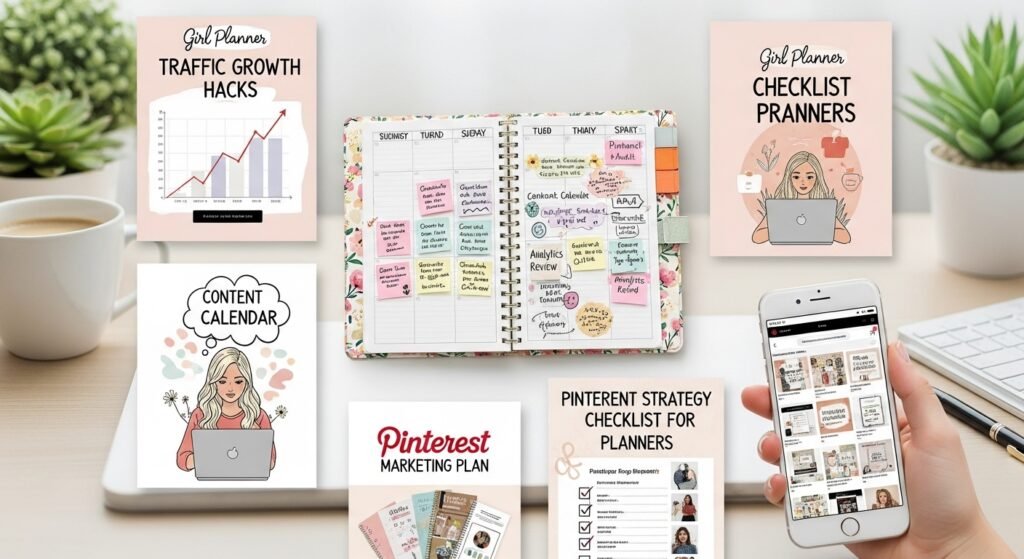 pinterest marketing that girl planner traffic growth by artisan anthology llc.