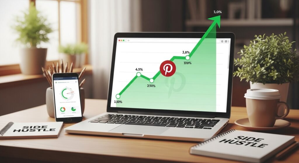 pinterest side hustle traffic growth strategy by artisan anthology llc.