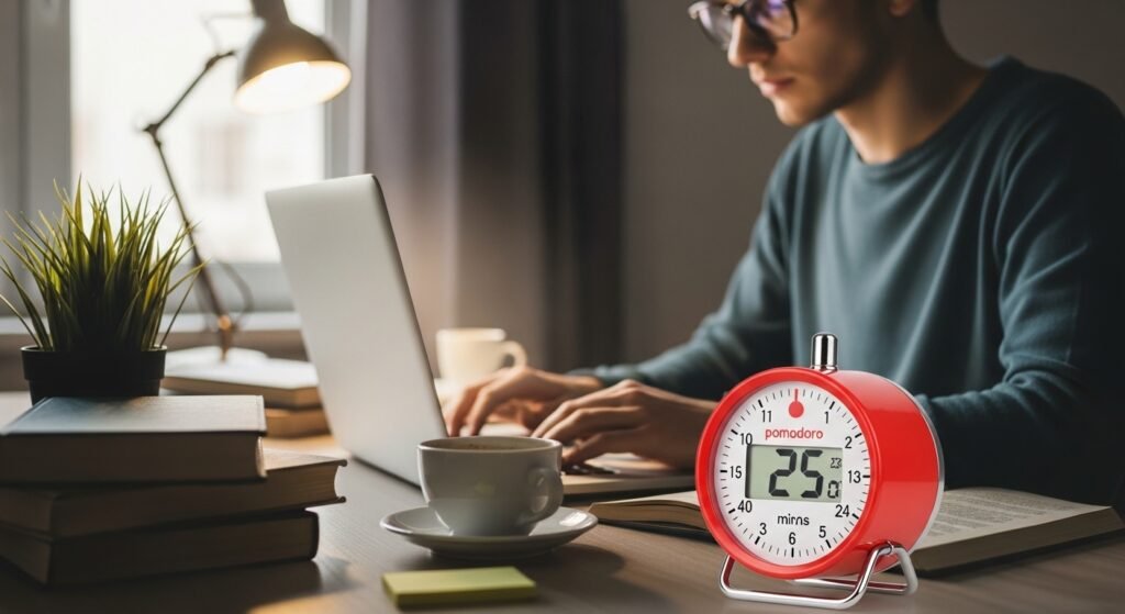 pomodoro technique productivity timer setup by artisan anthology LLC.