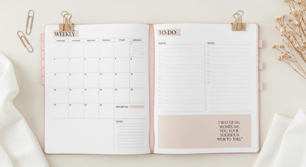 that girl planner printable aesthetic design by artisan anthology llc.