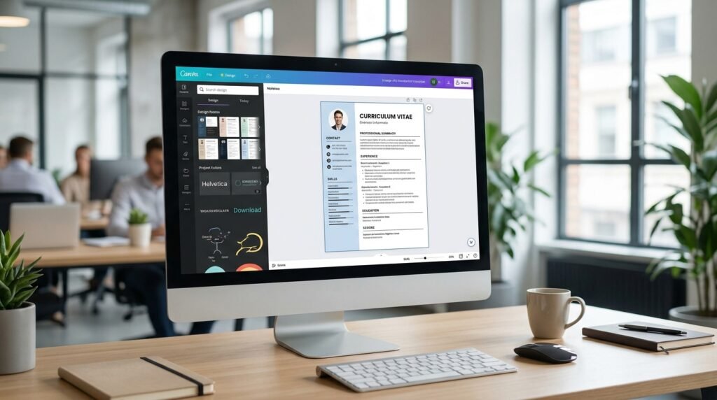 ATS-friendly editable Canva CV template by artisan anthology llc.