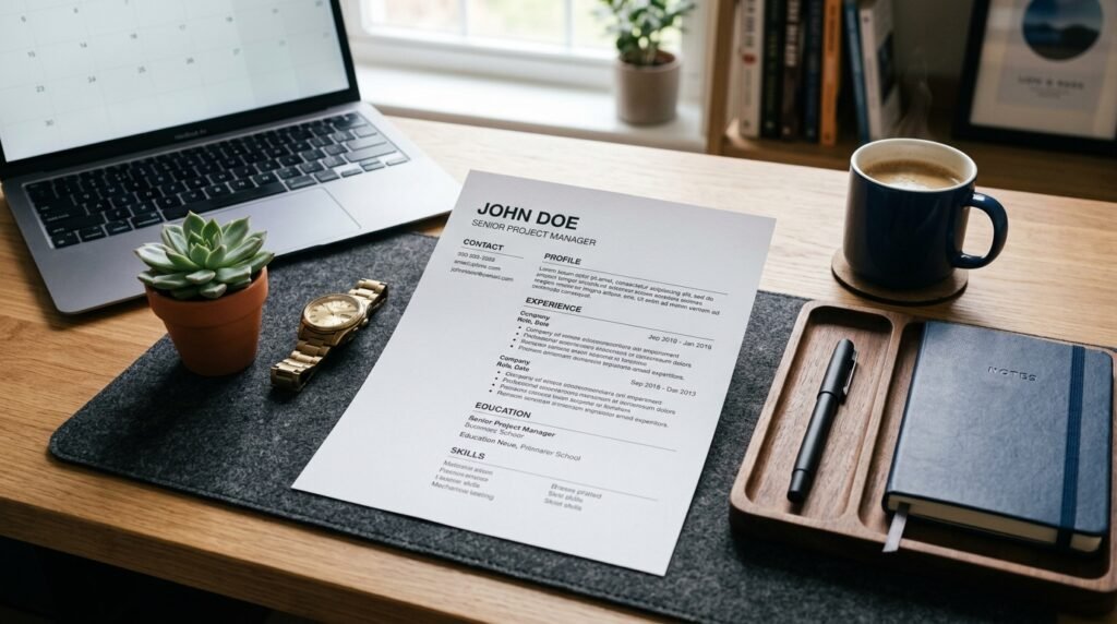 ATS-friendly minimalist resume template by artisan anthology llc.