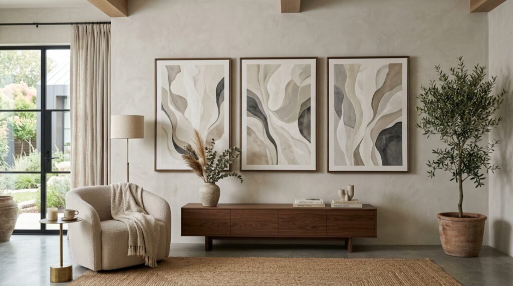 Abstract neutral printable wall art by artisan anthology llc.