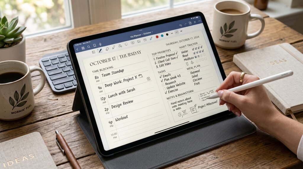 Aesthetic GoodNotes digital planner by artisan anthology llc.