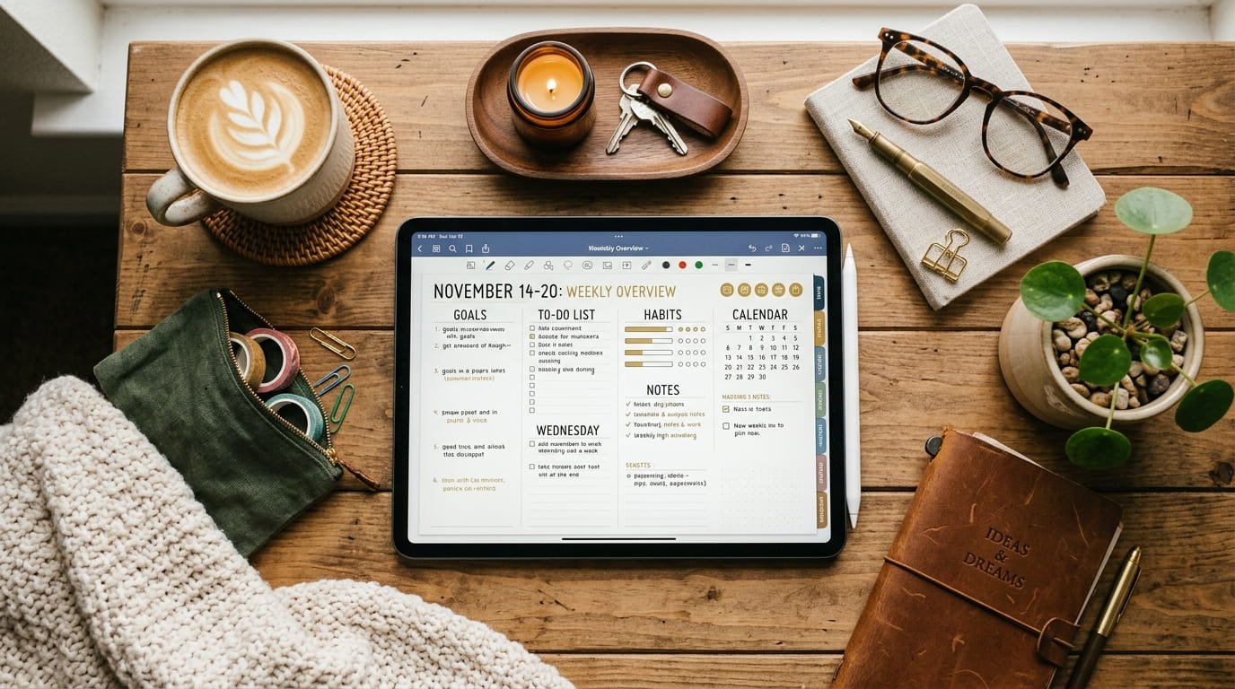 Aesthetic workspace with digital planner and lifestyle productivity setup BY ARTISAN ANTHOLOGY LLC.jpg