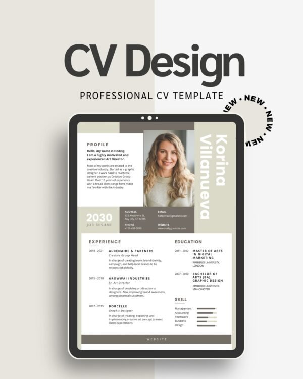 Artisan Anthology - Luxury Creative Director CV Template - Professional Art Director Resume & Awards Page for Canva