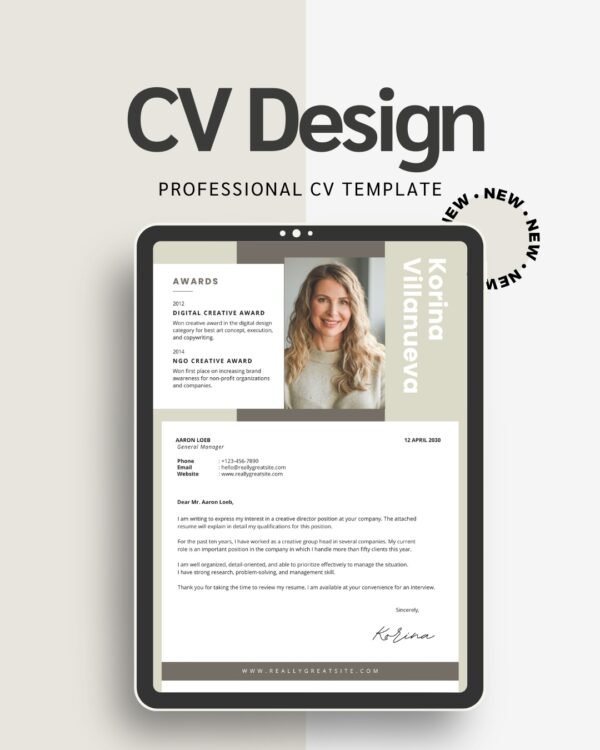 Artisan Anthology - Luxury Creative Director CV Template - Professional Art Director Resume & Awards Page for Canva