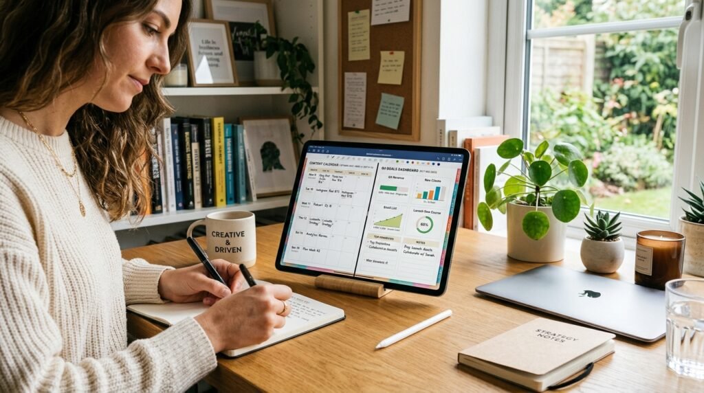 Business digital planner for organization and productivity by artisan anthology llc.