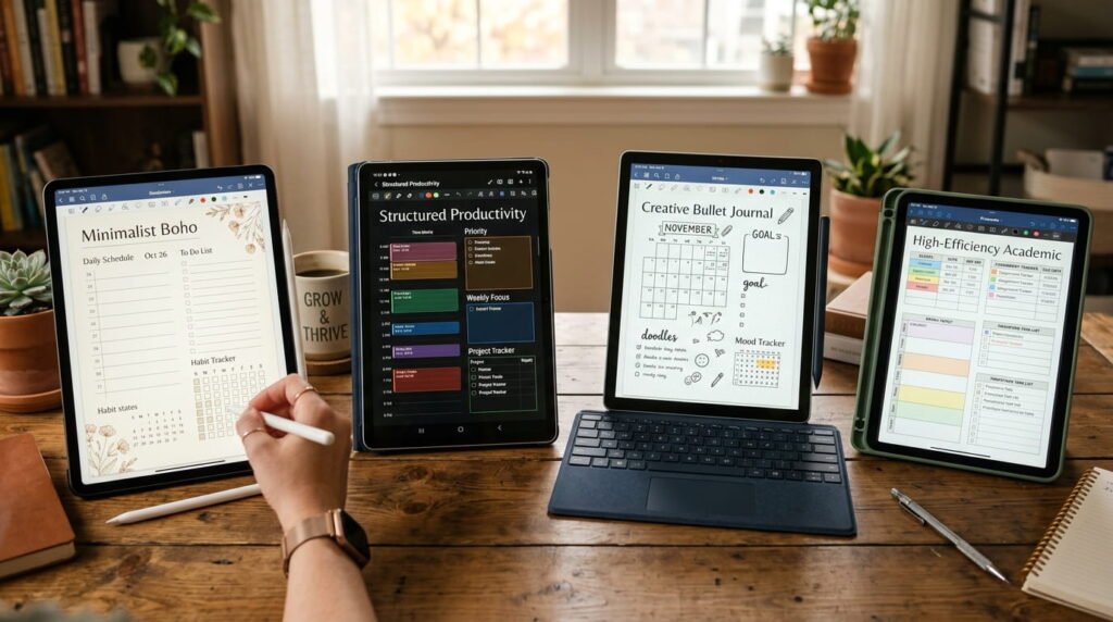 Comparison of digital planners for GoodNotes users by artisan anthology llc.