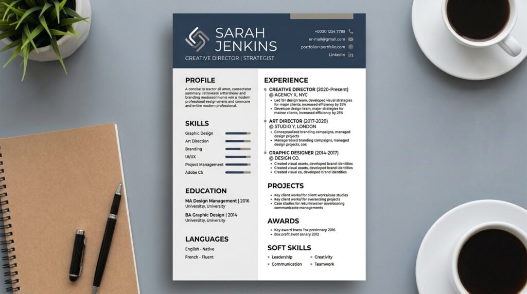 Creative modern resume template by artisan anthology llc.
